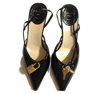 New Christian Dior Souliers Black Patent Size 36